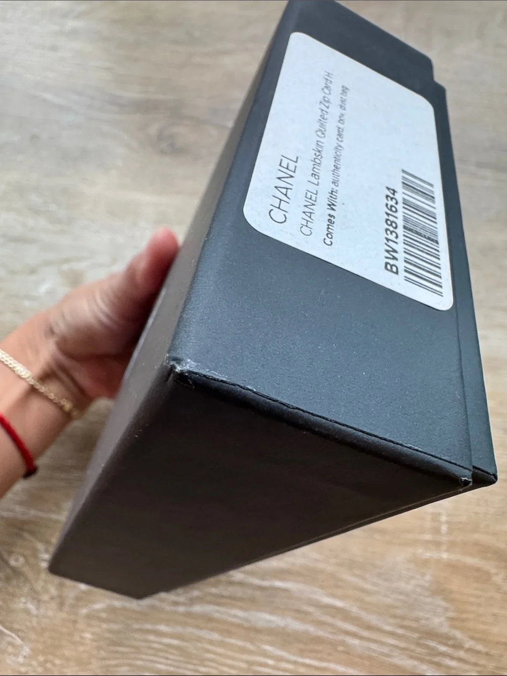 CHANEL Black and White small wallet Box with Dust Bag and Cards